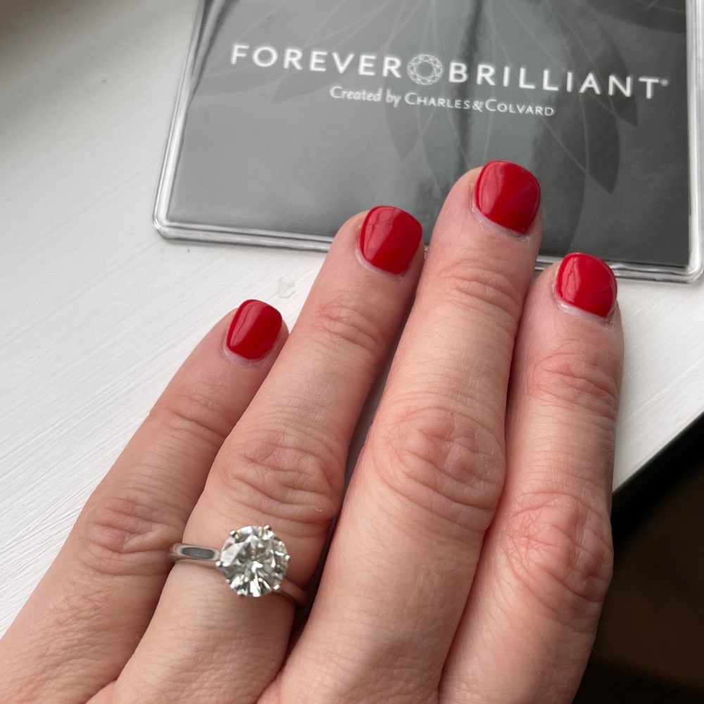 8mm Forever Brilliant Moissanite solitaire